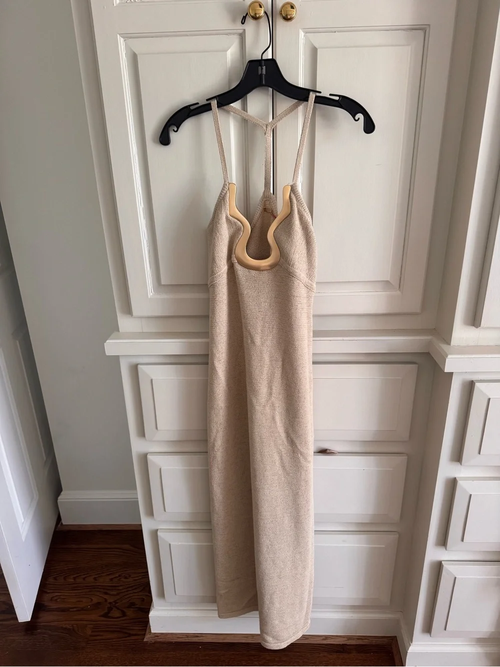 cult gaia Beige Knit Dress with Gold Accents - Picture 3 of 11